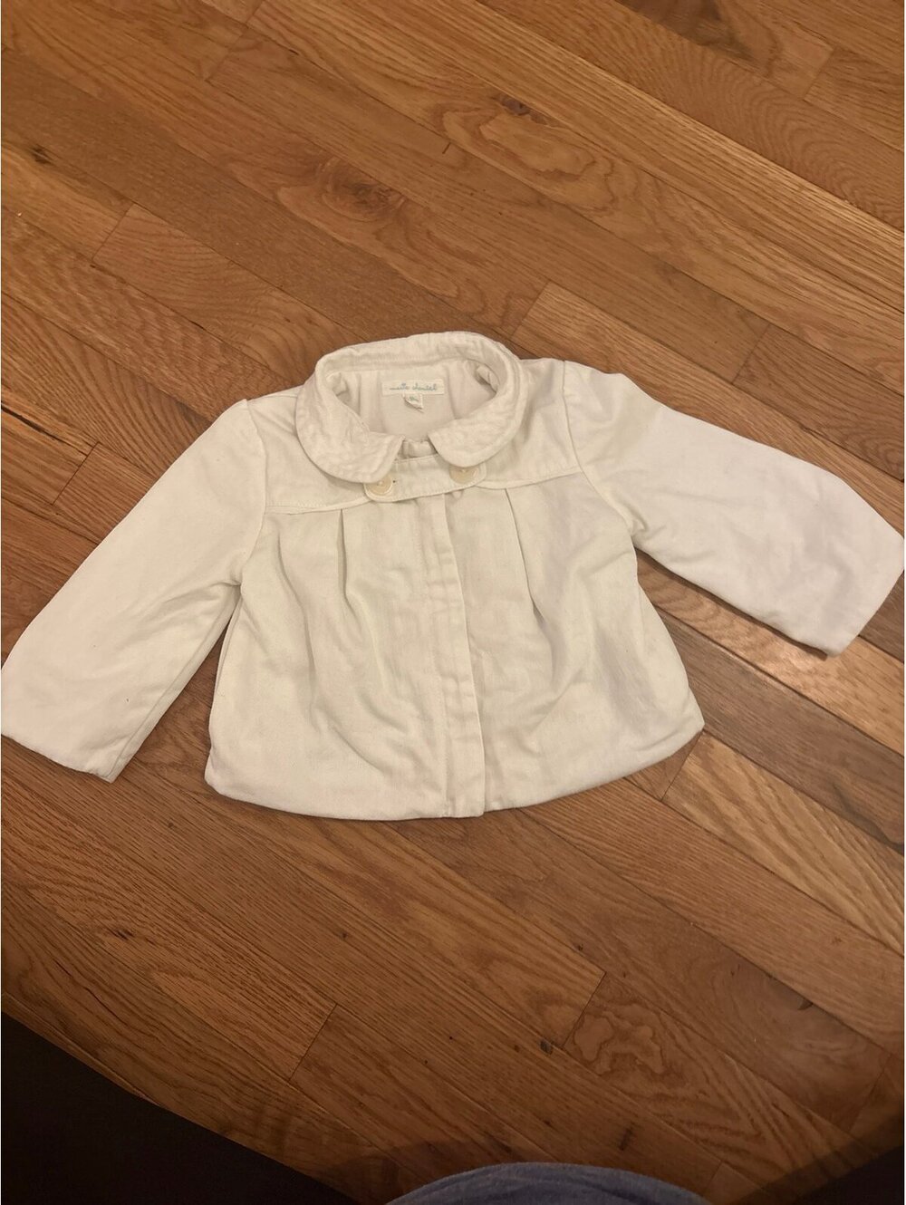 Marie Chantal 100% cotton white jacket 18m